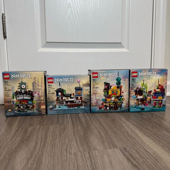 LEGO Micro Ninjago City Docks Gardens Markets Set of 40703 40704